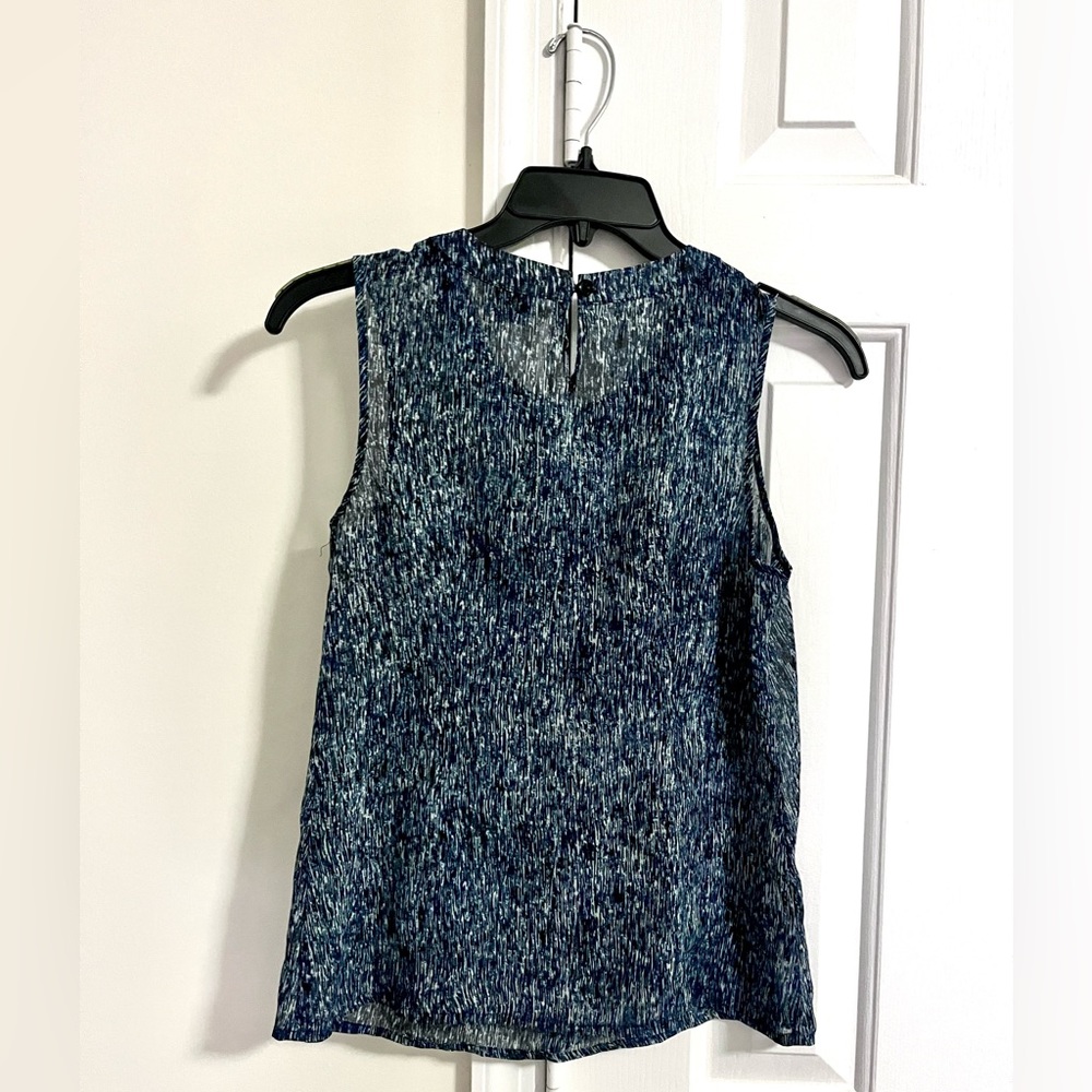 Ann Taylor Blue Ruffled Blouse - Picture 2 of 5